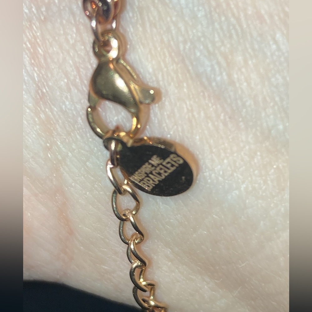 INSPIRATION CO. “THE BEST IS YET TO COME” BRACELET W/ ROSE GOLD TONE CHAIN - Picture 4 of 12